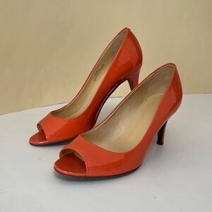 J. Crew Drea patent peep-toe pump